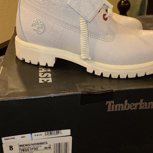 white snakeskin timberland boots